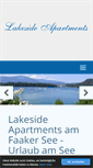 Mobile Screenshot of lakeside-apartments.at